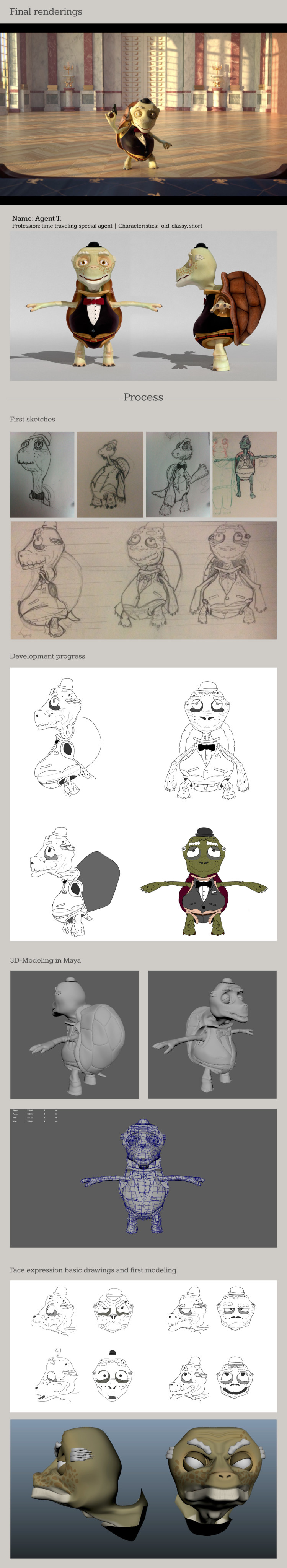 Character Design develompent and modeling for an animated short movie