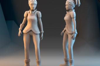 Two new 3D lowpoly character models